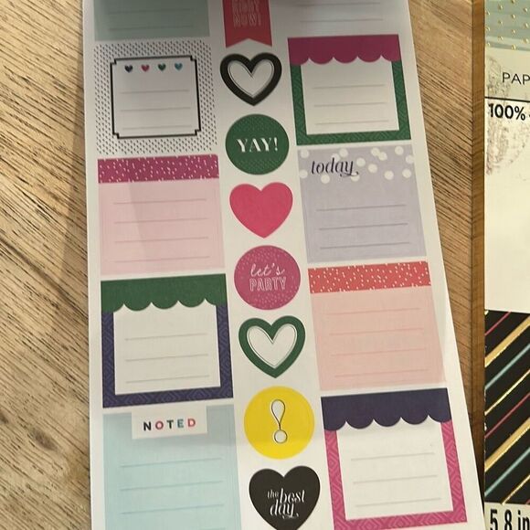 New 2 pcs the happy planner and boss babe sticker sheets and planner paper card - Picture 5 of 9
